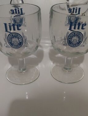 Blue Logo Goblet Glass - Set of 2